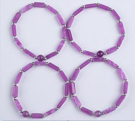 3mm / 8mm / 13mm رنگ مستطیل مروارید انرژی شفا کریستال سنگ قیمتی دستبند