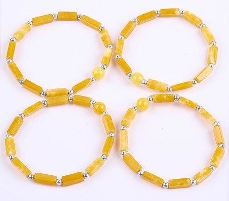3mm / 8mm / 13mm رنگ مستطیل مروارید انرژی شفا کریستال سنگ قیمتی دستبند
