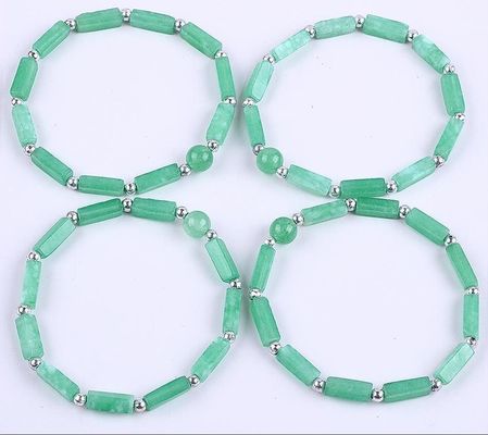 3mm / 8mm / 13mm رنگ مستطیل مروارید انرژی شفا کریستال سنگ قیمتی دستبند