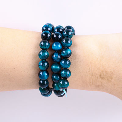 8mm Lake Blue Tiger's Eye سنگ قیمتی سنگ کریستالی شفا بخش برای ساخت جواهرات