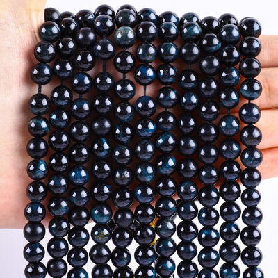 8mm Ink Blue Tiger's Eye Gemstone گلابی کریستال سنگ گوهر برای ساخت جواهرات