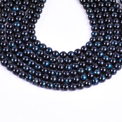 8mm Ink Blue Tiger's Eye Gemstone گلابی کریستال سنگ گوهر برای ساخت جواهرات