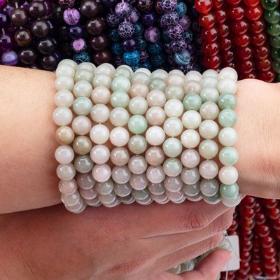 She Tai Jade Round Bead Natural Crystal Gemstone اندازه های مختلف گنجی رشته های گنجی آزاد برای ساخت جواهرات DIY