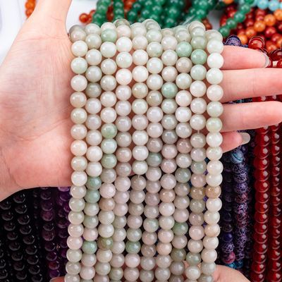 She Tai Jade Round Bead Natural Crystal Gemstone اندازه های مختلف گنجی رشته های گنجی آزاد برای ساخت جواهرات DIY