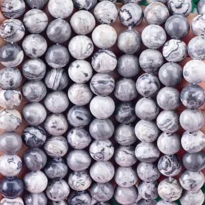 8 میلی متر نقشه طبیعی سنگ سنگ قیمتی گنجی های شفا بخش سنگ کریستالی گنجی های برای ساخت جواهرات