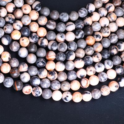 8 میلی متری گلابی طبیعی سنگ زبرا سنگ قیمتی گنجی سنگ کریستالی برای ساخت جواهرات