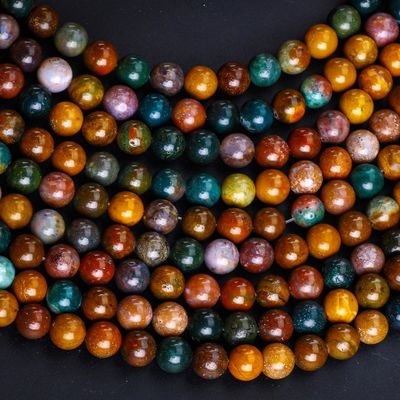 8 میلی متری سنگ طبیعی اقیانوس سنگ قیمتی سنگ مرمر کریستال برای ساخت جواهرات