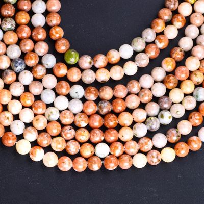 8 میلی متری سنگ قیمتی قرمز گل آویزان سنگ کریستالی برای ساخت جواهرات
