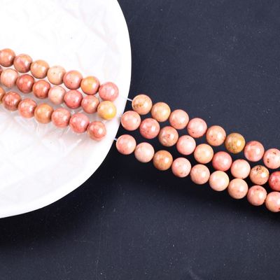 8mm خشکی قرمز دانه سنگ قیمتی شفا کریستال سنگ گنجی برای ساخت جواهرات