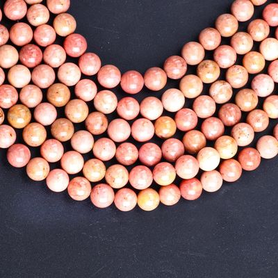 8mm خشکی قرمز دانه سنگ قیمتی شفا کریستال سنگ گنجی برای ساخت جواهرات