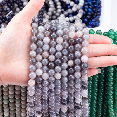 سنگ خاکستری ابری کوارتز رشته های گره گشاده سنگ نیمه گرانبها سنگ کریستال طبیعی سنگ قیمتی برای ساخت جواهرات DIY
