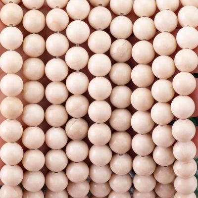 سنگ فلزی سفید فلزی رودخانه یاسپر گرد سنگ طبیعی گره های گشاده برای ساخت جواهرات