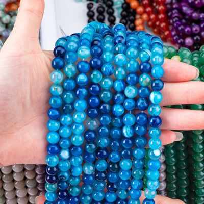 سنگ نیلی رنگ آگهی با شعله های گره ای نیمه گرانبها برای ساخت جواهرات