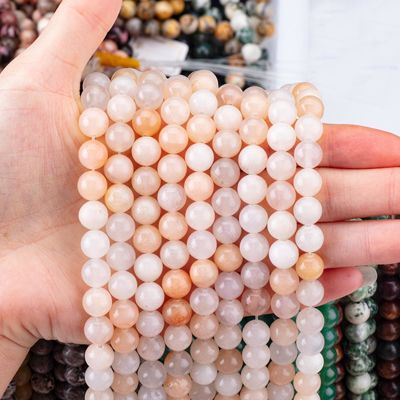2mm گلابی Aventurine نیمه قیمتی سنگ های قیمتی شکل گرد