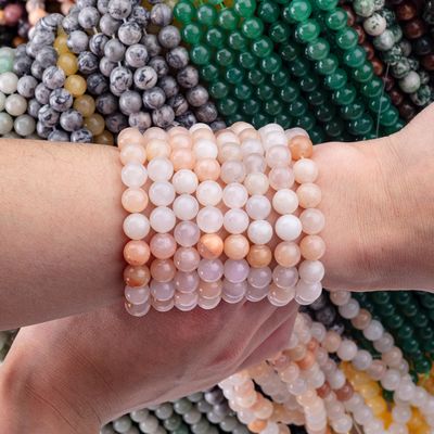 2mm گلابی Aventurine نیمه قیمتی سنگ های قیمتی شکل گرد