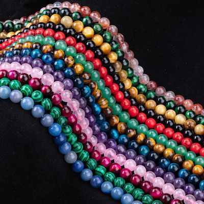 8 میلی متری چشم ببر طلایی تیره گوهر گوهر سنگ کریستالی برای ساخت جواهرات