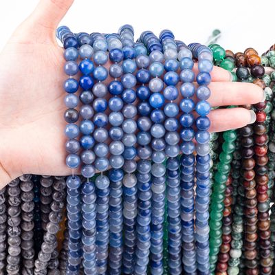 8 میلی متری سنگ قیمتی آبی آونتورین سنگ قیمتی کریستالی برای ساخت جواهرات