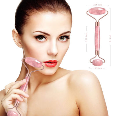 کریستال استون رز کوارتز ژاد رولر برای درمان صورت / از بین بردن ورم