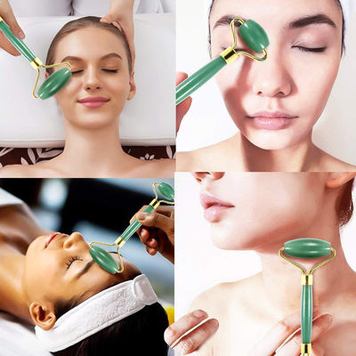 ماساژ صورت 100٪ کریستال طبیعی سبز آونتورین صورت رولر ژاد
