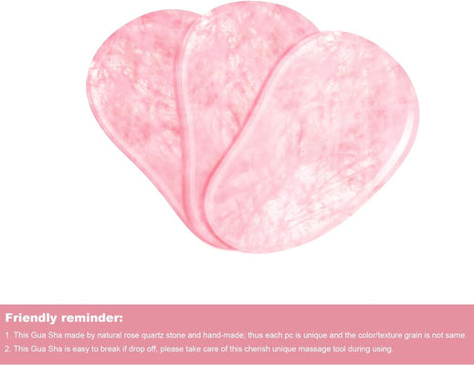 گل رز بلوند و صاف کوارتز Gua Sha Board Jade Face Stone برای ضد پیری