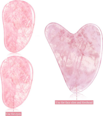 گل رز بلوند و صاف کوارتز Gua Sha Board Jade Face Stone برای ضد پیری