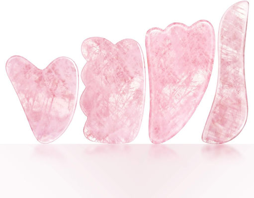 گلاب کوارتز طبیعی Jade Scraping Board Jade Stone Facial Gua Sha Board ابزار ماساژ