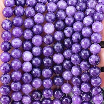 8 میلی متری بنفش گلکسی آگات سنگ قیمتی مروارید شیرده سنگ کریستالی برای ساخت جواهرات