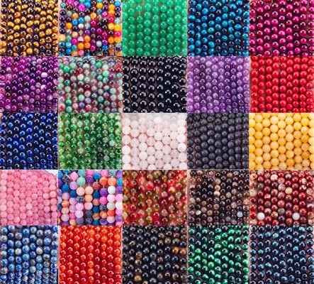 8 میلی متر سبک تر عسل جوجه سنگ قیمتی گلدان های کریستالی برای ساخت جواهرات