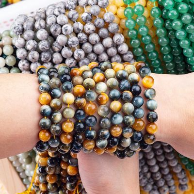 8mm Dream Tiger Eye گوهر های قیمتی سنگ کریستالی برای ساخت جواهرات