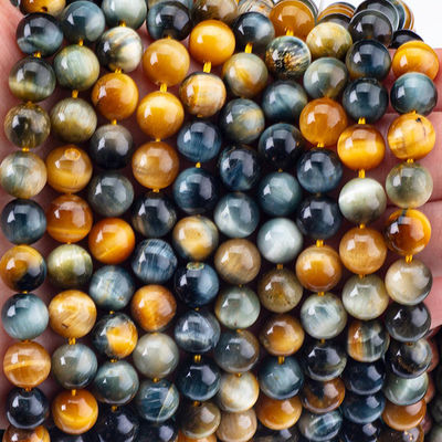 8mm Dream Tiger Eye گوهر های قیمتی سنگ کریستالی برای ساخت جواهرات