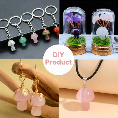 0.8 اینچ / 20 میلی متر سنگ قیمتی کریستال شکل قارچ برای جواهرات DIY
