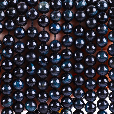 8mm Ink Blue Tiger's Eye Gemstone گلابی کریستال سنگ گوهر برای ساخت جواهرات