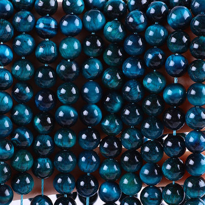 8mm Lake Blue Tiger's Eye سنگ قیمتی سنگ کریستالی شفا بخش برای ساخت جواهرات