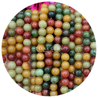 عمده فروشی سنگ قیمتی کریستال طبیعی گرد گره های کلسدونی گرد جارد گره های گرده گره های گرده لوازم جانبی برای DIY دستبند گردنبند