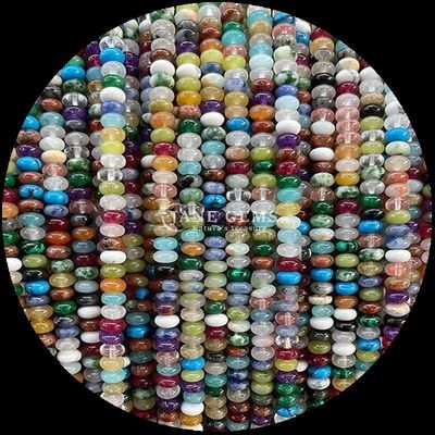 جواهر کریستال Rondelle چرتکه شکل HeShi مهره انواع سنگ انواع رشته های مهره شل برای ساخت جواهرات