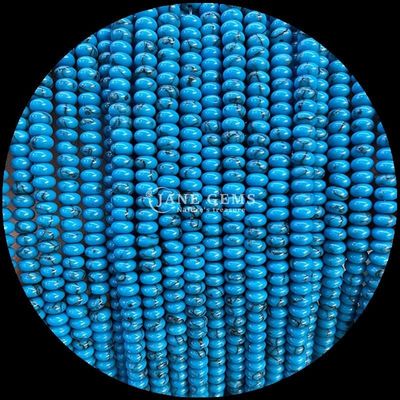 سنگ طبیعی کریستال Rondelle شکل اباکوس آمازونیت چشم ببر رشته های گنجی گشاده برای دستبندهای یوگا