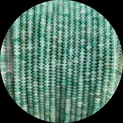 انواع سنگهای قیمتی نوع Rondelle شکل اباکوس Sodalite سبز Aventurine رشته های گنجی آزاد برای طراحی جواهرات