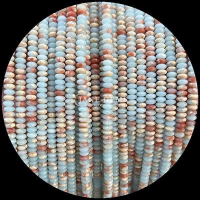 انواع سنگهای قیمتی نوع Rondelle شکل اباکوس Sodalite سبز Aventurine رشته های گنجی آزاد برای طراحی جواهرات