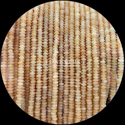سنگ قیمتی طبیعی Rondelle اباکوس شکل گره صورتی Aventurine Lapis Lazuli رشته های گره گشاده برای انرژی درمانی