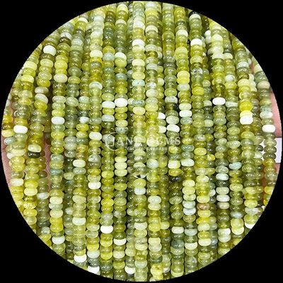 سنگ های قیمتی گنجی اندازه سفارشی Rondelle اباکوس شکل سنگ قیمتی دیوانه Agate Aquamarine رشته های گنجی گنجی برای ساخت جواهرات
