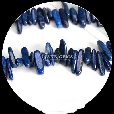 سنگ قیمتی طبیعی شکل دندان های نامنظم Lapis Lazuli تراش کرنیل سنگ شکن سنگ شکن رشته های گوهر باز برای ساخت جواهرات DIY