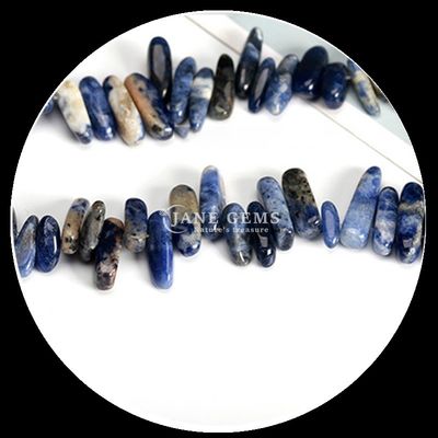 سنگ قیمتی طبیعی شکل دندان های نامنظم Lapis Lazuli تراش کرنیل سنگ شکن سنگ شکن رشته های گوهر باز برای ساخت جواهرات DIY