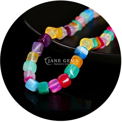 عمده فروشی سنگ های قیمتی کریستال طبیعی مربع گلدان ابات گره های مکعب گره های ترکواز گره های گشوده لوازم جانبی فاصله دهنده برای ساخت جواهرات