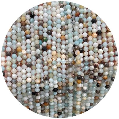 سنگ های قیمتی گنجی کریستال طبیعی شکل گرد شکل کوچک Lapis Lazuli Amethyst رشته های گنجی گنجی برای دستبنده