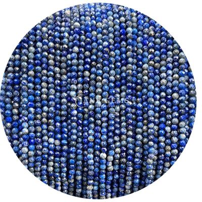 سنگ های قیمتی گنجی کریستال طبیعی شکل گرد شکل کوچک Lapis Lazuli Amethyst رشته های گنجی گنجی برای دستبنده