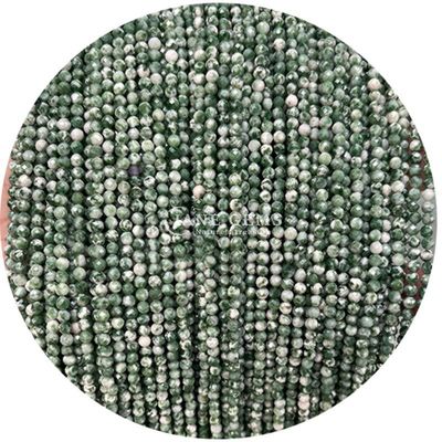 سنگ های قیمتی گنجی کریستال طبیعی شکل گرد شکل کوچک Dalmatian Jasper Ruby Zoisite رشته های گنجی آزاد برای دستبندهای