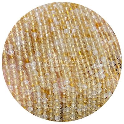 سنگ های قیمتی گنجی کریستال طبیعی شکل گرد شکل کوچک سیترین سنگ خورشیدی رشته های گنجی آزاد برای دستبند