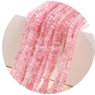 عمده فروشی سنگ گره های گشاده طبیعی کریستال واقعی سنگ قیمتی گره های گشاده مربع مکعب گره های گشاده برای ساخت دستبند