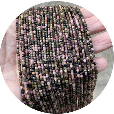 عمده فروشی کریستال طبیعی سنگ قیمتی گره های آزاد مربع مکعب گره های آزاد آمتیست تورمالین Tiger Eye Bead برای جواهرات