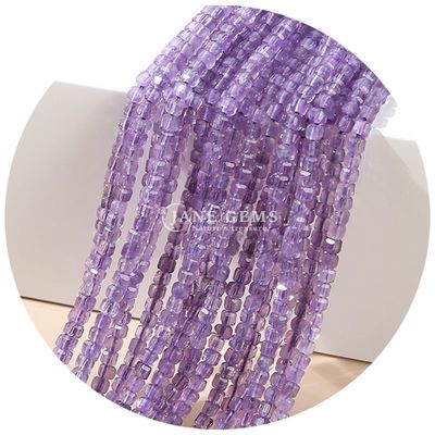 عمده فروشی کریستال طبیعی سنگ قیمتی گره های آزاد مربع مکعب گره های آزاد آمتیست تورمالین Tiger Eye Bead برای جواهرات